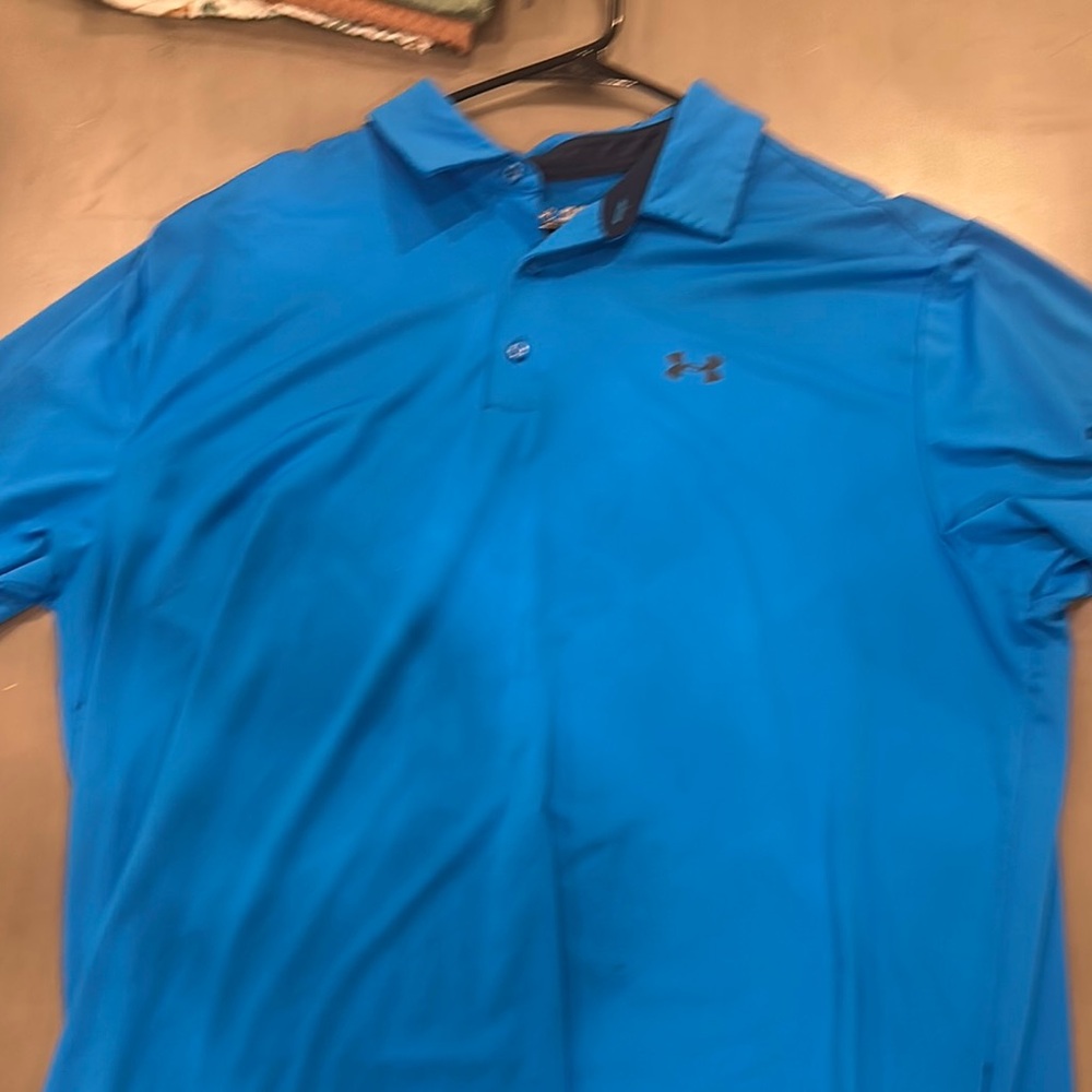 Under Armour Blue Polo Shirt Classic Design
